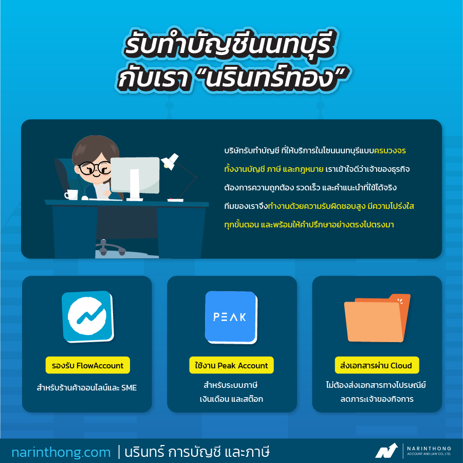 รับทำบัญชีนนทบุรี กับเรา “นรินทร์ทอง”