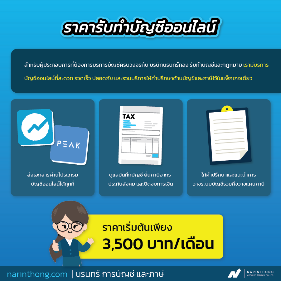 รับทําบัญชีออนไลน์