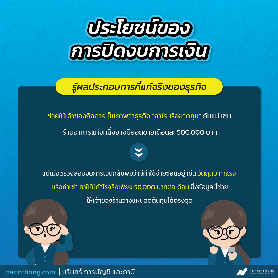 ประโยชน์ของการปิดงบการเงิน